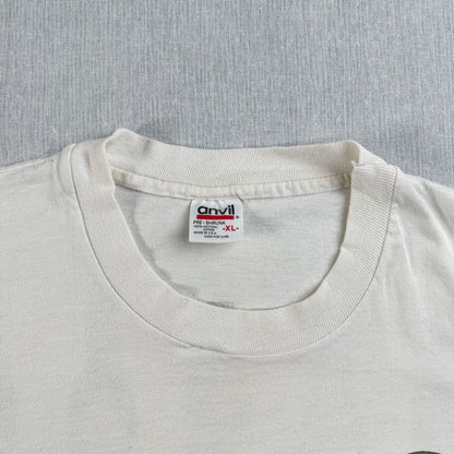 90s USA製 お酒 ビール BEER アートT Tシャツ 白 XL anvil シングルステッチ 1994 2603-0295