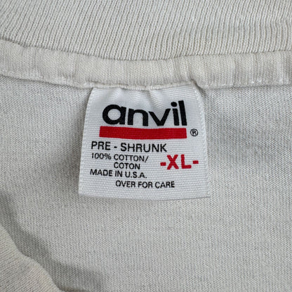 90s USA製 お酒 ビール BEER アートT Tシャツ 白 XL anvil シングルステッチ 1994 2603-0295