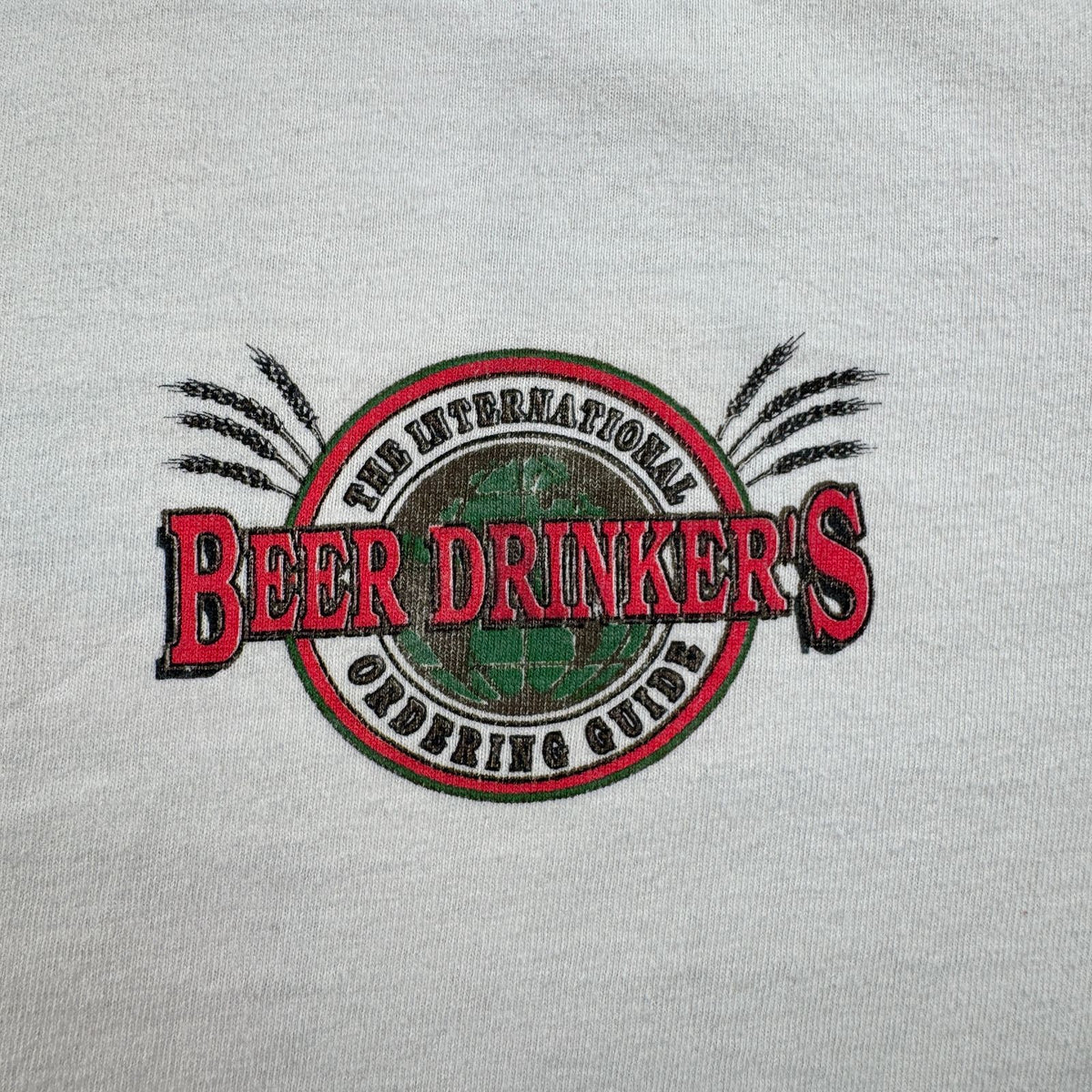 90s USA製 お酒 ビール BEER アートT Tシャツ 白 XL anvil シングルステッチ 1994 2603-0295