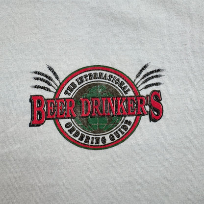 90s USA製 お酒 ビール BEER アートT Tシャツ 白 XL anvil シングルステッチ 1994 2603-0295