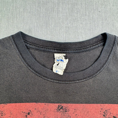 00s RUN DMC Tシャツ ロゴ バンドT 黒 anvil L フェード 2603-0307