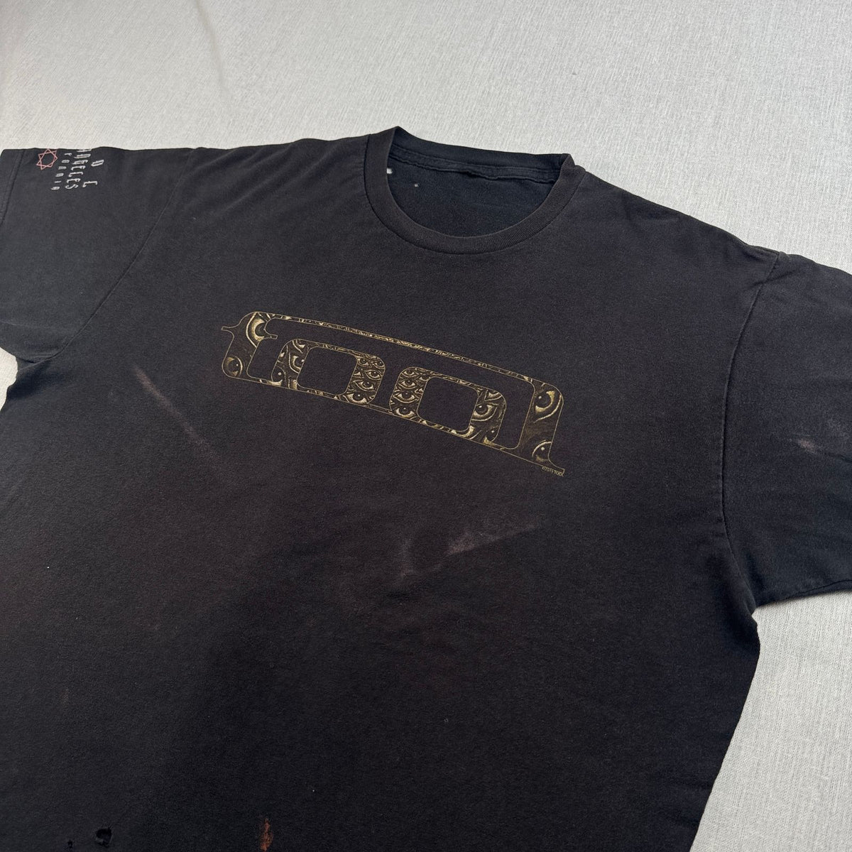 00s バンドT TOOL トゥール Tシャツ バンドT 黒 両面プリント 目 フェード 2603-0308