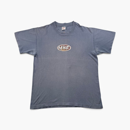 90s バンドT HBT USA製 hootie and the blowfish Tシャツ L anvil 青 シングルステッチ オールドスケート 2603-0311