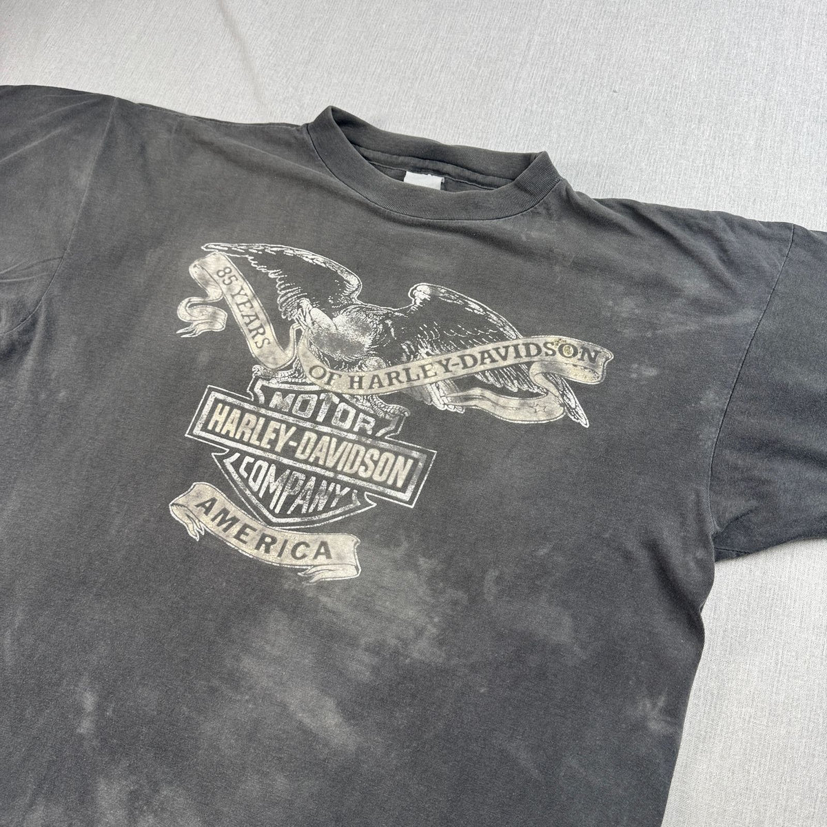 90s ハーレーダビッドソン バイク harley 85周年 Tシャツ フェード シングルステッチ 2603-0309