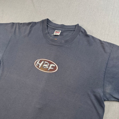 90s バンドT HBT USA製 hootie and the blowfish Tシャツ L anvil 青 シングルステッチ オールドスケート 2603-0311