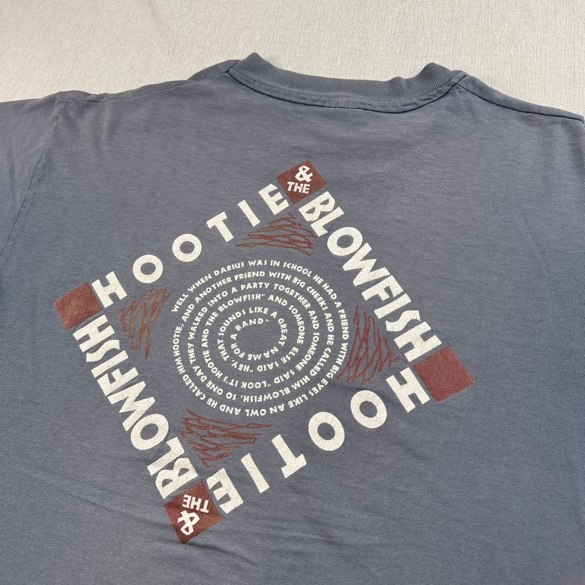 90s バンドT HBT USA製 hootie and the blowfish Tシャツ L anvil 青 シングルステッチ オールドスケート 2603-0311