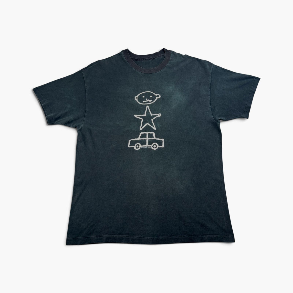 90s U2 Tシャツ ZOO TV tour バンドT 黒 両面プリント フェード 2603-0312