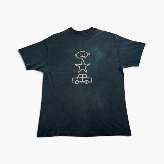 90s U2 Tシャツ ZOO TV tour バンドT 黒 両面プリント フェード 2603-0312