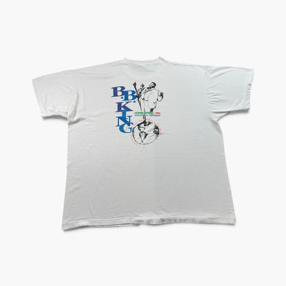 90s BBKING Tシャツ homecoming ミシシッピ ツアーT USA製 白 3XL b.b.king シングルステッチ ブルース jazz ジャズT 2603-0313