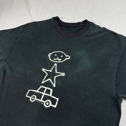 90s U2 Tシャツ ZOO TV tour バンドT 黒 両面プリント フェード 2603-0312