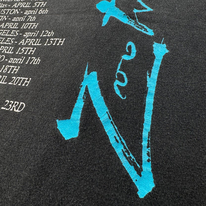 90s U2 Tシャツ ZOO TV tour バンドT 黒 両面プリント フェード 2603-0312
