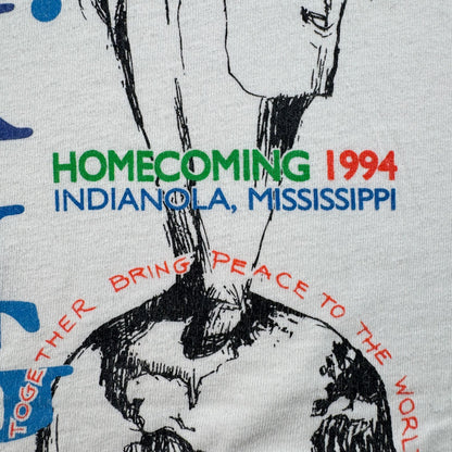 90s BBKING Tシャツ homecoming ミシシッピ ツアーT USA製 白 3XL b.b.king シングルステッチ ブルース jazz ジャズT 2603-0313