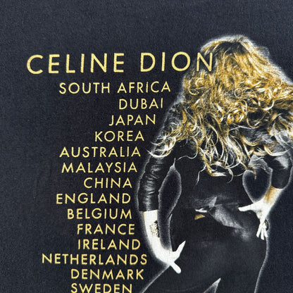 00s celine dion セリーヌ ディオン ツアー Tシャツ L ミュージック 音楽 anvil 黒 L 2603-0314