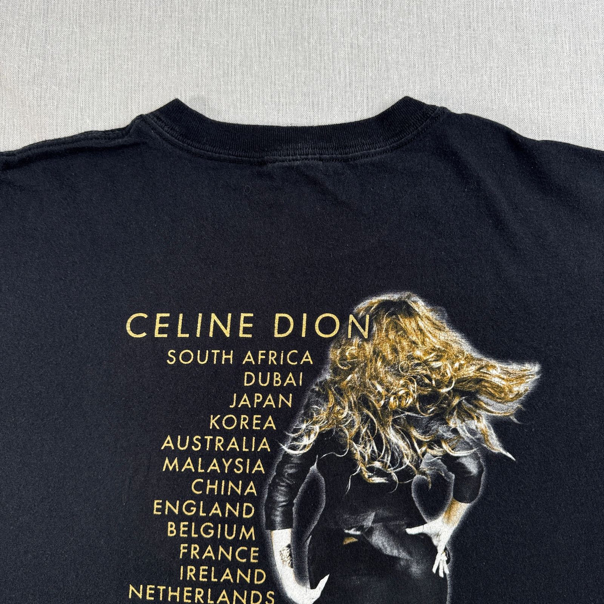 00s celine dion セリーヌ ディオン ツアー Tシャツ L ミュージック 音楽 anvil 黒 L 2603-0314