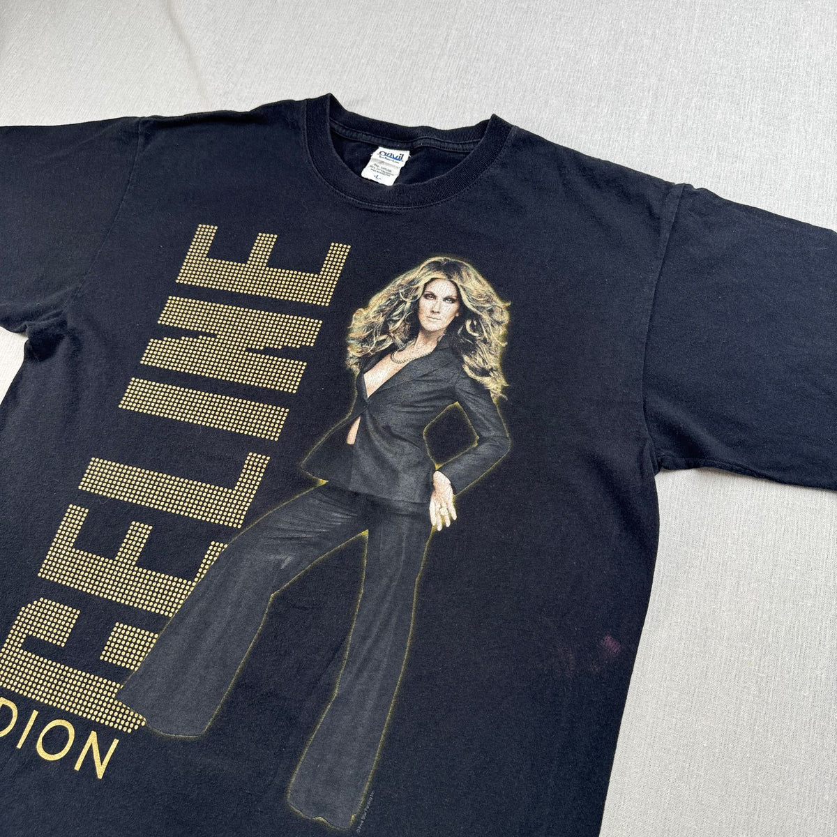 00s celine dion セリーヌ ディオン ツアー Tシャツ L ミュージック 音楽 anvil 黒 L 2603-0314