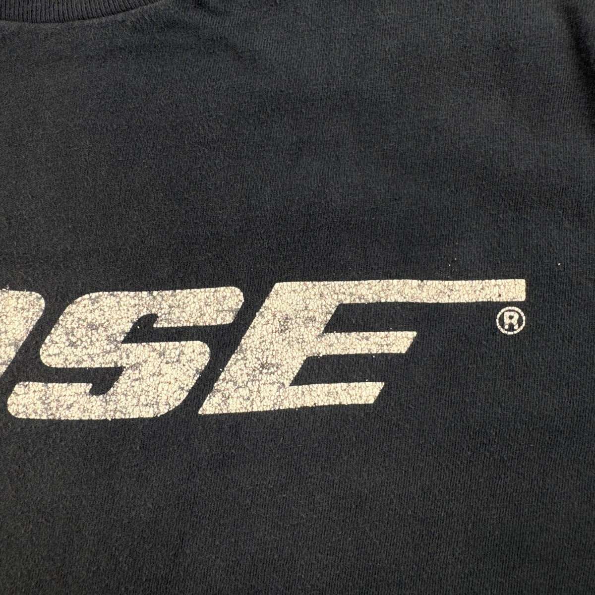 80s 90s BOSE ロゴ Tシャツ Hanes 黒 M ネイビー フェード シングルステッチ 企業T アドバタイジング 2604-0106