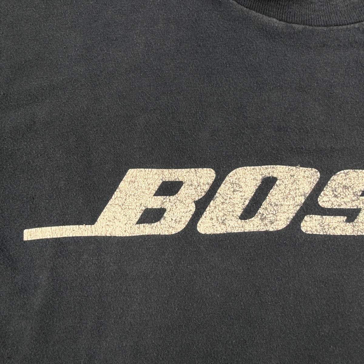 80s 90s BOSE ロゴ Tシャツ Hanes 黒 M ネイビー フェード シングルステッチ 企業T アドバタイジング 2604-0106