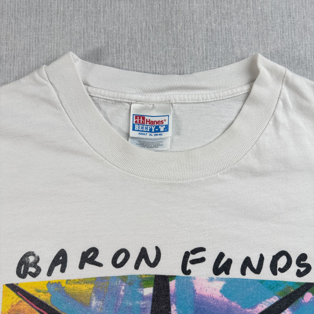 90s ピーターマックス PETER MAX BARON FUNDS NYC 1992 アートT Tシャツ 白 XL 2604-0121