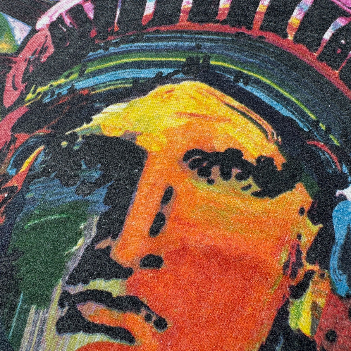 90s ピーターマックス PETER MAX BARON FUNDS NYC 1992 アートT Tシャツ 白 XL 2604-0121