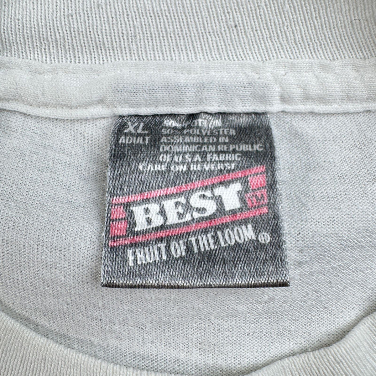 90s アートT 鳥 ひまわり 向日葵 Tシャツ 白 XL シングルステッチ 2604-0122