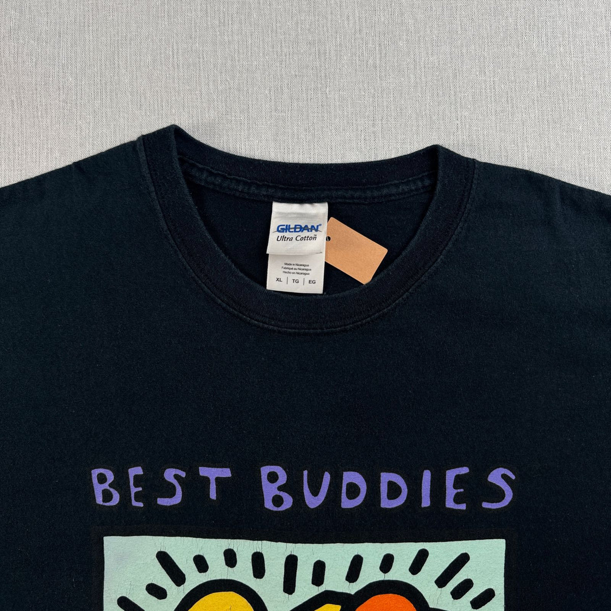00s キースヘリング Keith Haring BEST BUDDIES アートT Tシャツ 黒 XL 2604-0123