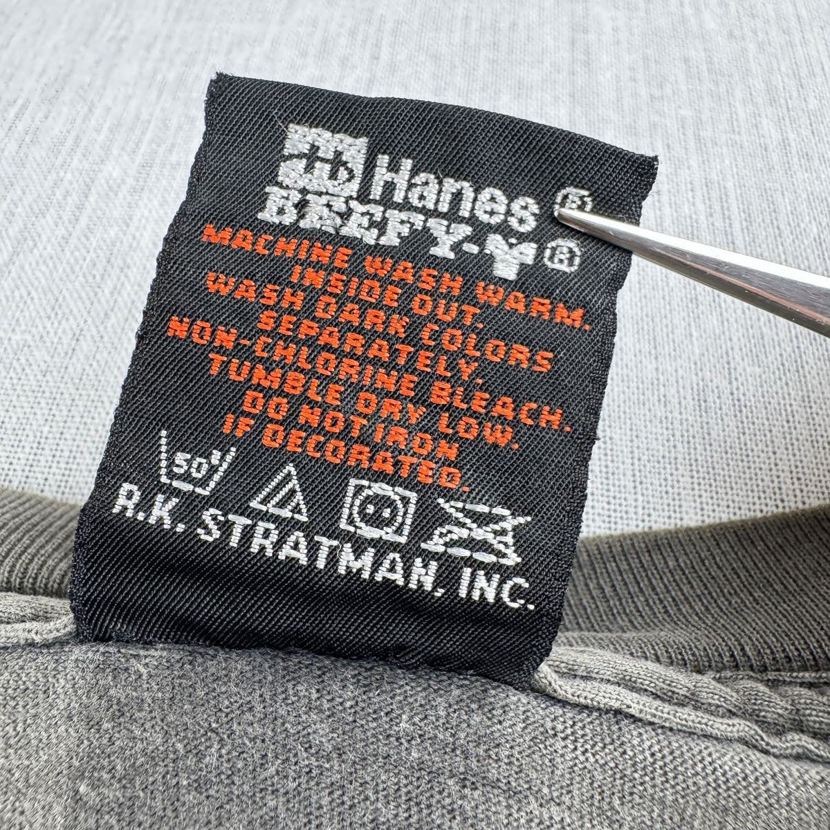 00s ハーレーダビッドソン Harley Davidson グレー USA製 Tシャツ Vフレ アラビア文字 XL 2001 hanes 2604-0124