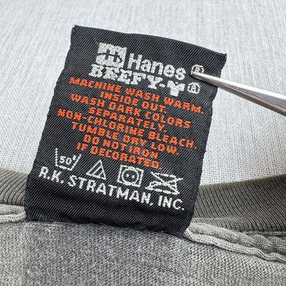 00s ハーレーダビッドソン Harley Davidson グレー USA製 Tシャツ Vフレ アラビア文字 XL 2001 hanes 2604-0124