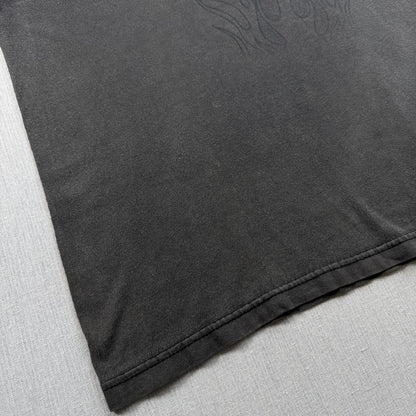 00s ハーレーダビッドソン Harley Davidson グレー USA製 Tシャツ Vフレ アラビア文字 XL 2001 hanes 2604-0124