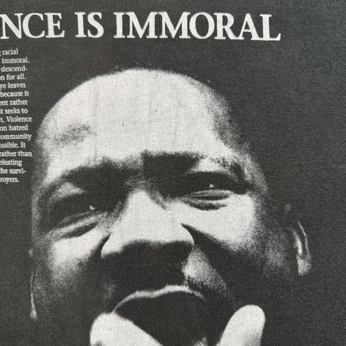 90s キング牧師 偉人 Tシャツ USA製 黒 Martin Martin Luther King フェード フルーツオブザルーム シングルステッチ XL 2604-0125