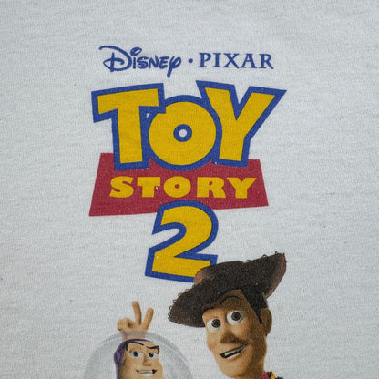 90s トイストーリー2 TOY STORY Tシャツ 映画 ムービー XL 白 PIXAR 2604-0129