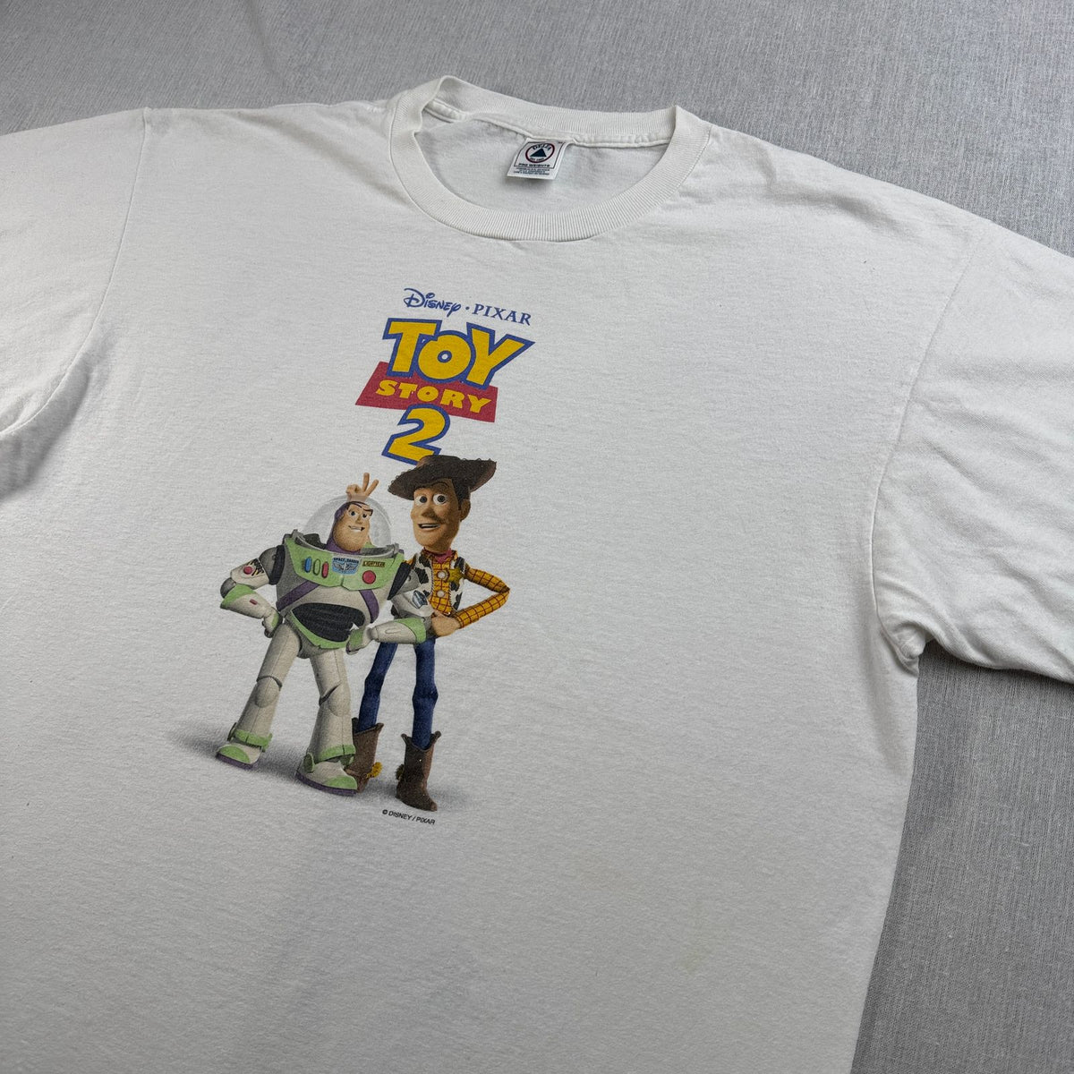 90s トイストーリー2 TOY STORY Tシャツ 映画 ムービー XL 白 PIXAR 2604-0129