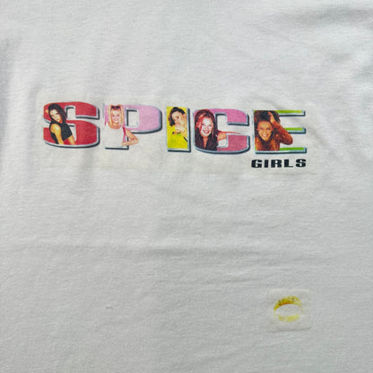 90s スパイスガールズ Spice Girls バンドT Tシャツ USA製 M 白 シングルステッチ 2604-0132