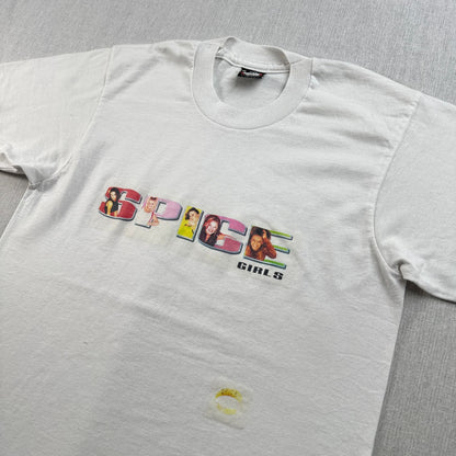 90s スパイスガールズ Spice Girls バンドT Tシャツ USA製 M 白 シングルステッチ 2604-0132