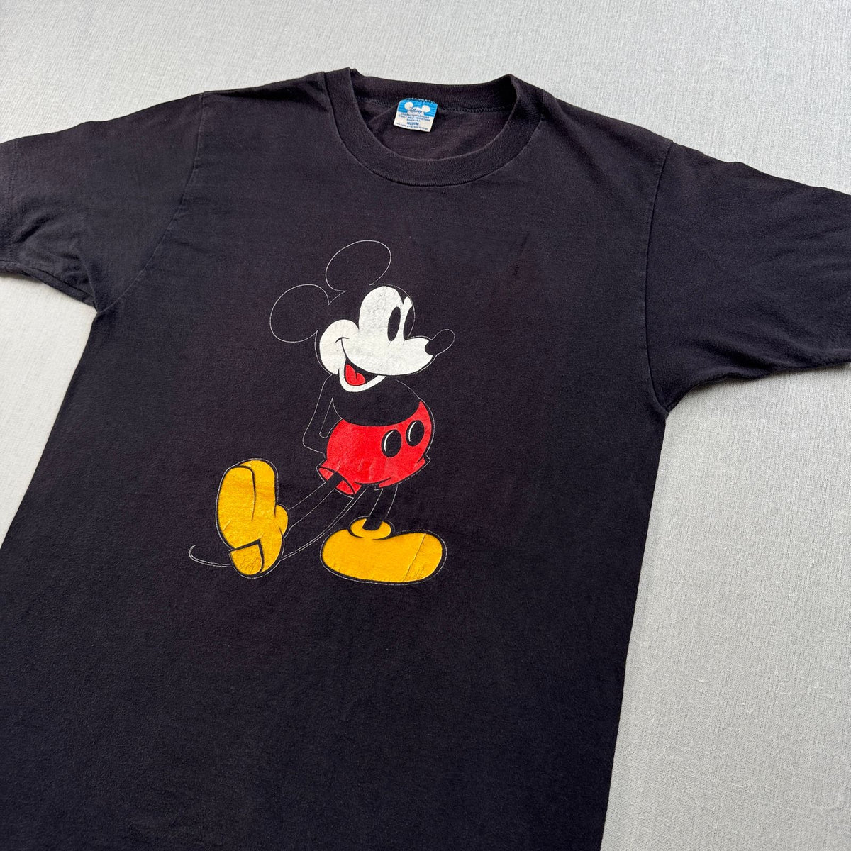 80s ミッキー ディズニー Tシャツ 黒 M USA製 disney 2604-0144