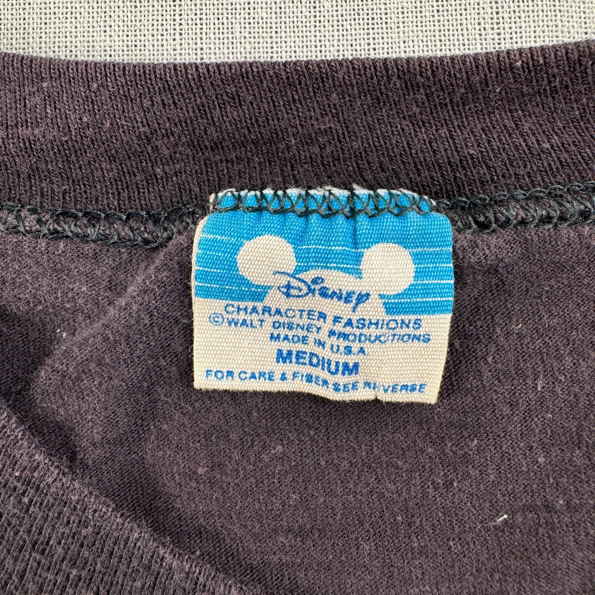 80s ミッキー ディズニー Tシャツ 黒 M USA製 disney 2604-0144