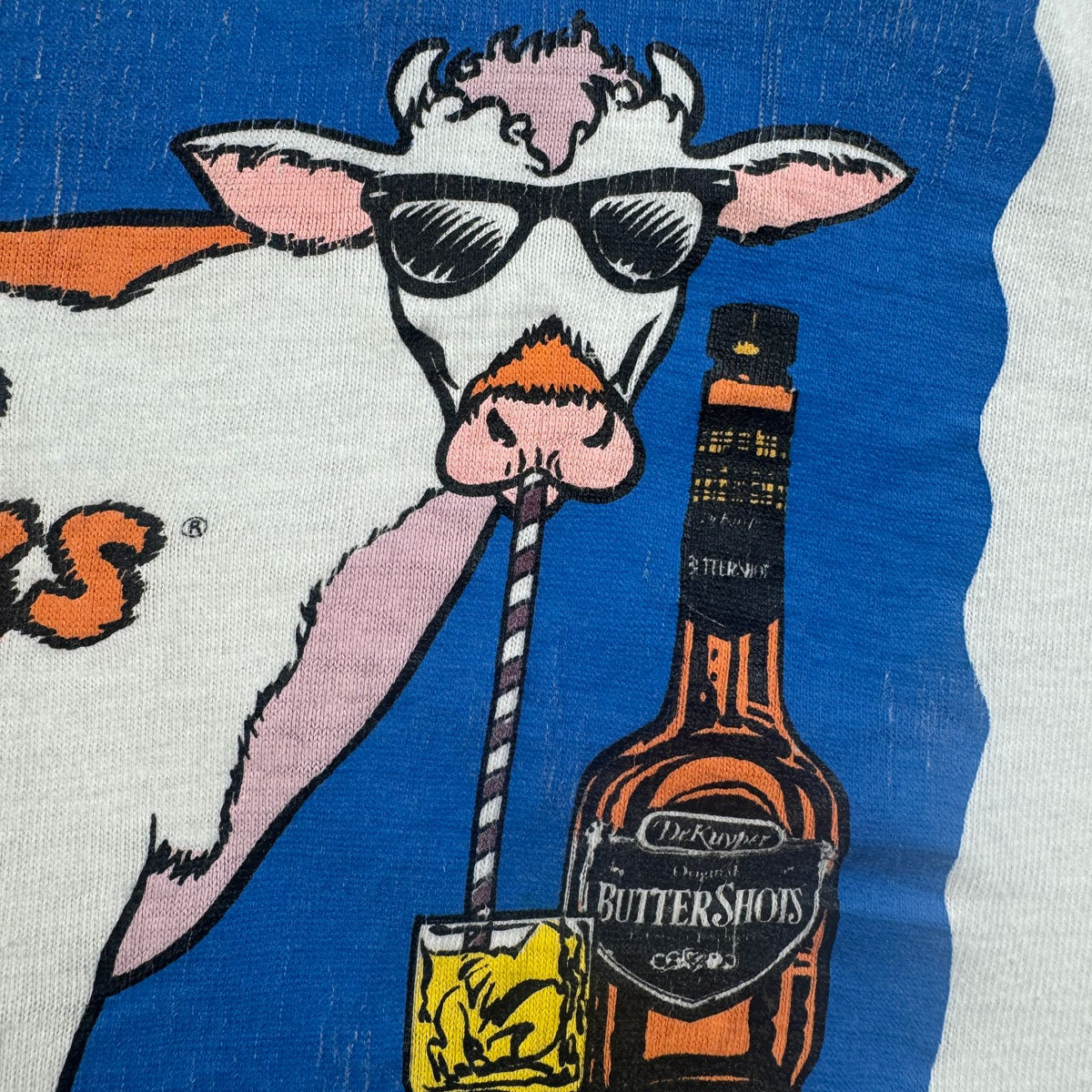 90s 企業T 牛 アートT プロモT DEKUYPER 白 Tシャツ 2604-0171