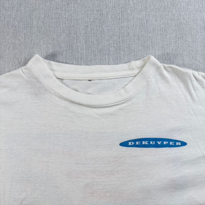 90s 企業T 牛 アートT プロモT DEKUYPER 白 Tシャツ 2604-0171