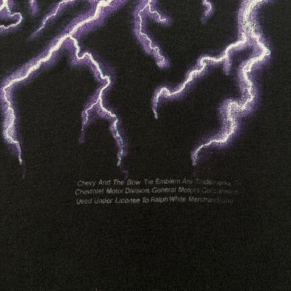 90s Chevrolet シボレー サンダー Tシャツ USA製 L 黒 旧車 アメ車 シングルステッチ 2604-0176