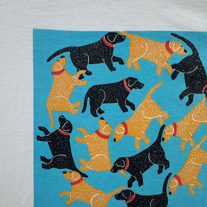 90s アートT 企業T 犬 ステファン ヒューネック Tシャツ NETWORKING stephen huneck 白 アニマル 2604-0173
