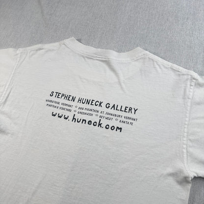 90s アートT 企業T 犬 ステファン ヒューネック Tシャツ NETWORKING stephen huneck 白 アニマル 2604-0173