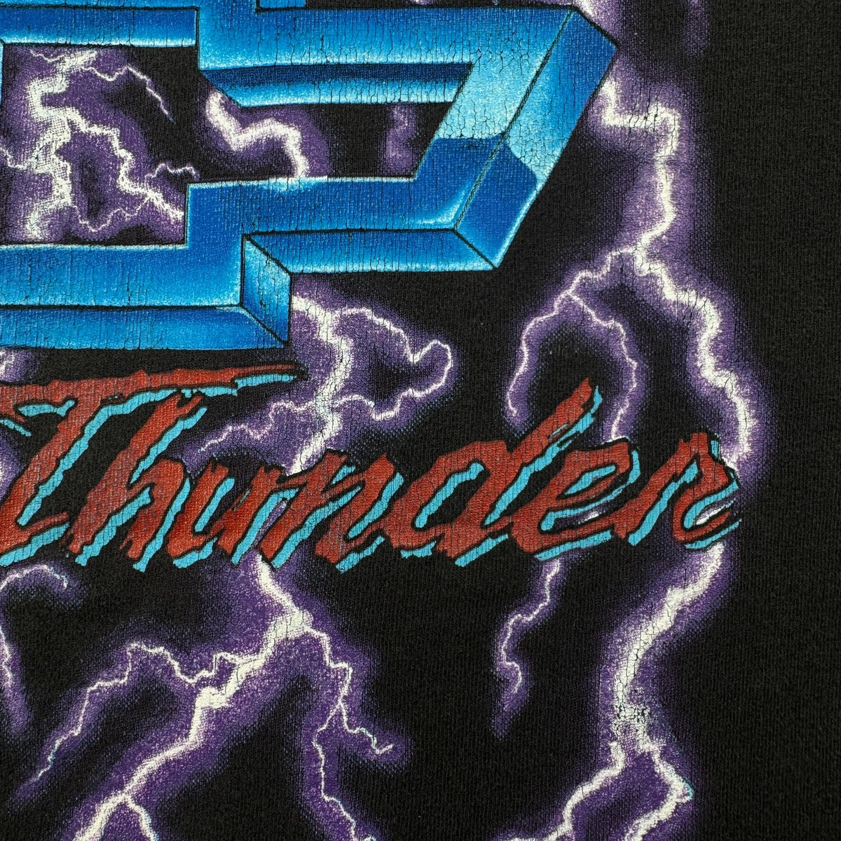 90s Chevrolet シボレー サンダー Tシャツ USA製 L 黒 旧車 アメ車 シングルステッチ 2604-0176