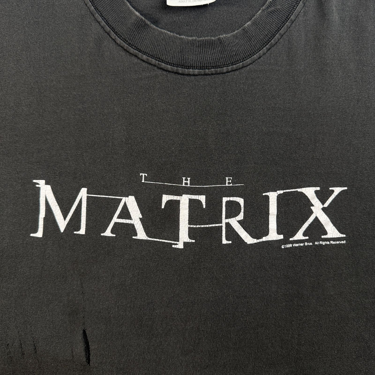 90s MATRIX マトリックス Tシャツ 黒 XL 映画 ムービー フェード 2604-0175