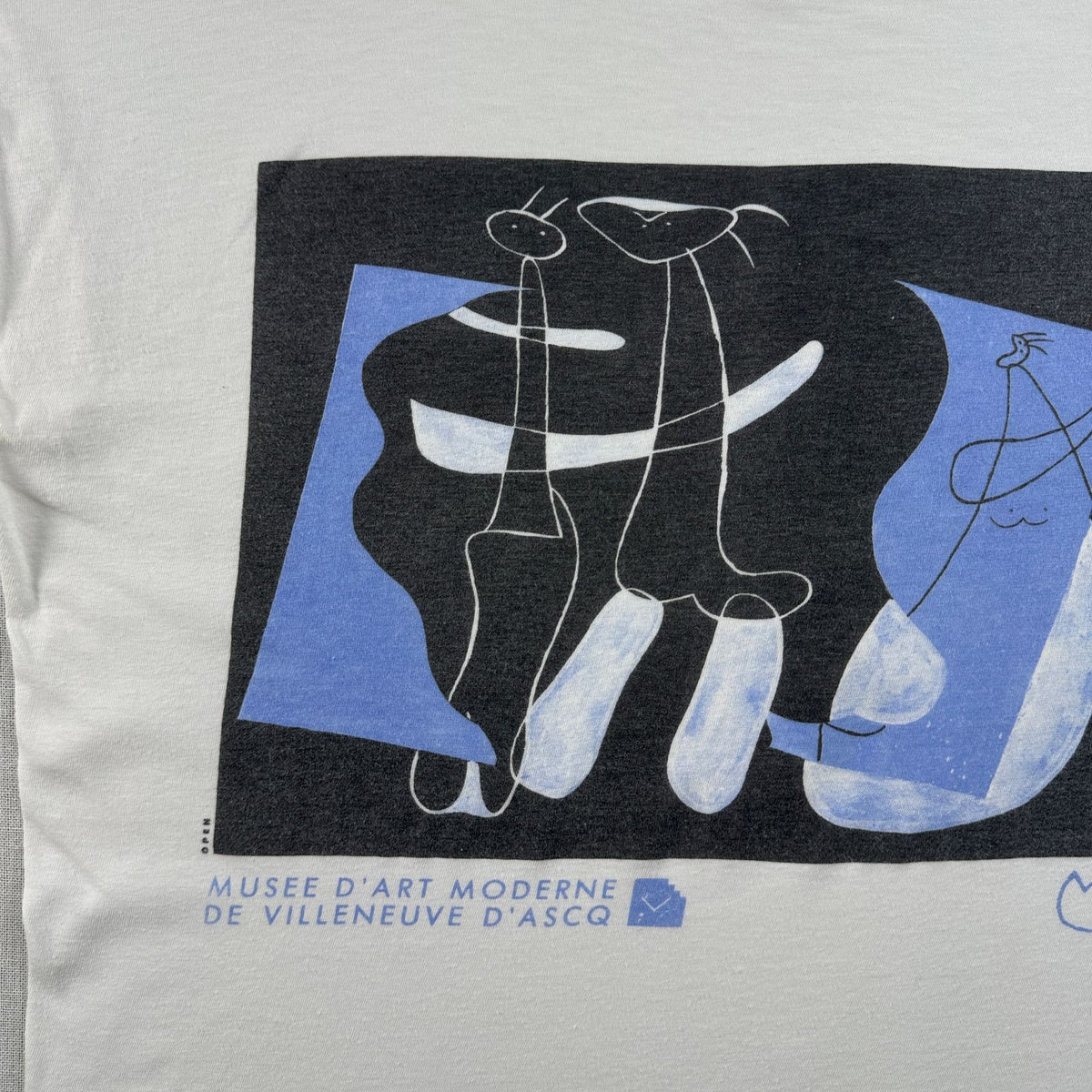 90s ジョアンミロ Joan Miro Tシャツ アートT フランス ラ・マム美術館 白 シングルステッチ 2604-0191