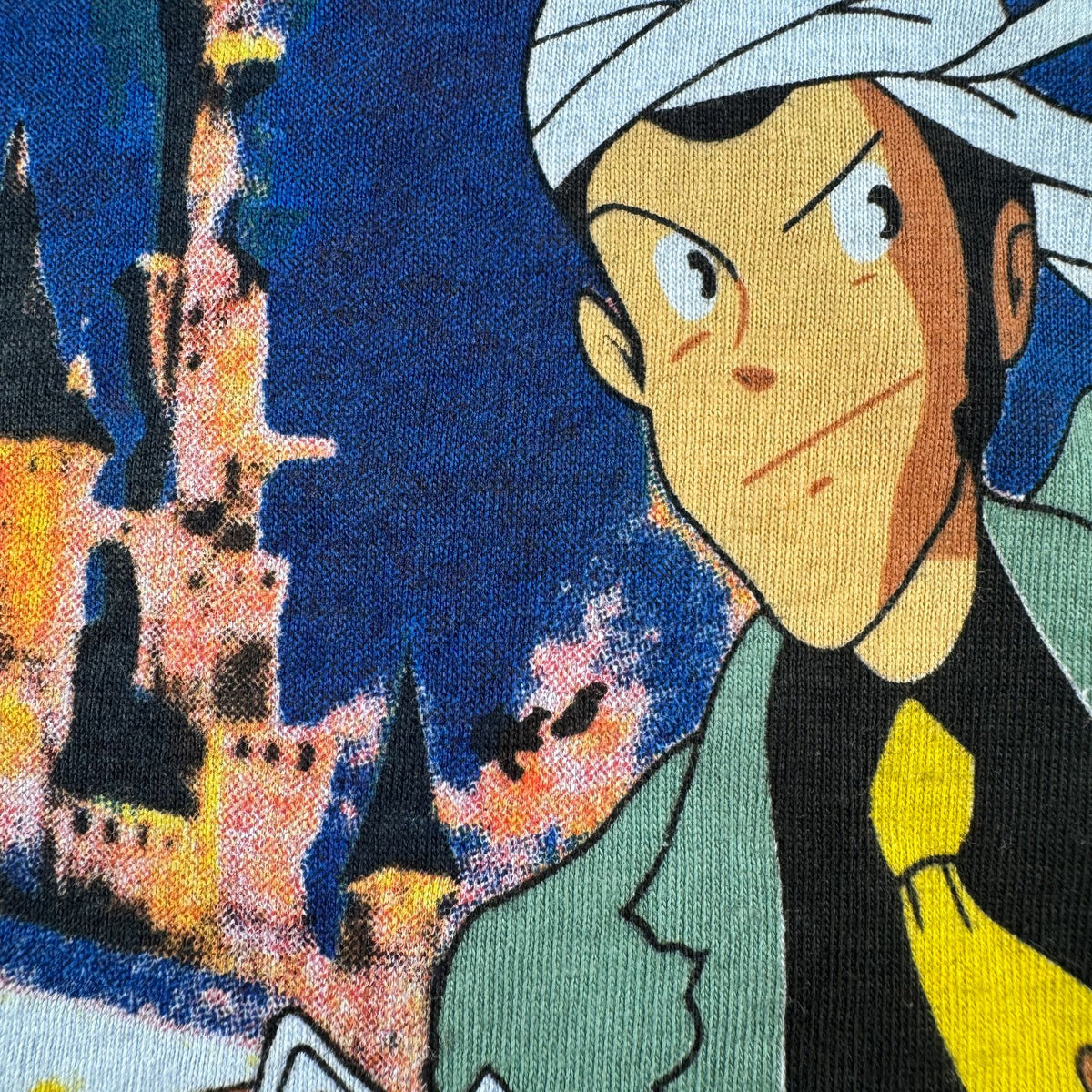90s ルパン三世 カリオストロの城 Tシャツ 青 水色 M Lupin 2604-0192