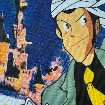 90s ルパン三世 カリオストロの城 Tシャツ 青 水色 M Lupin 2604-0192