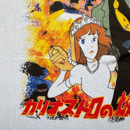 90s ルパン三世 カリオストロの城 Tシャツ 青 水色 M Lupin 2604-0192