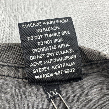 90s ハーレーダビットソン オーストラリア製 Tシャツ フェード 2XL 黒 Harley Davidson モーターサイクル シングルステッチ 2604-0216