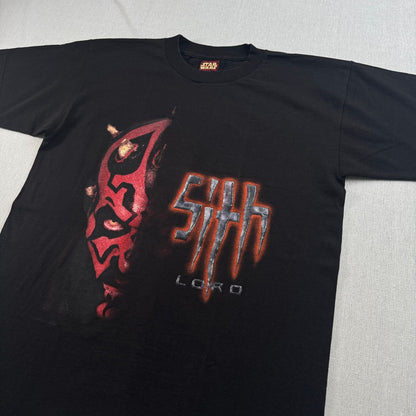 90s スターウォーズ SITH エピソード1 ダースモール Tシャツ L EP1 黒 STAR WARS デッドストック 2604-0225