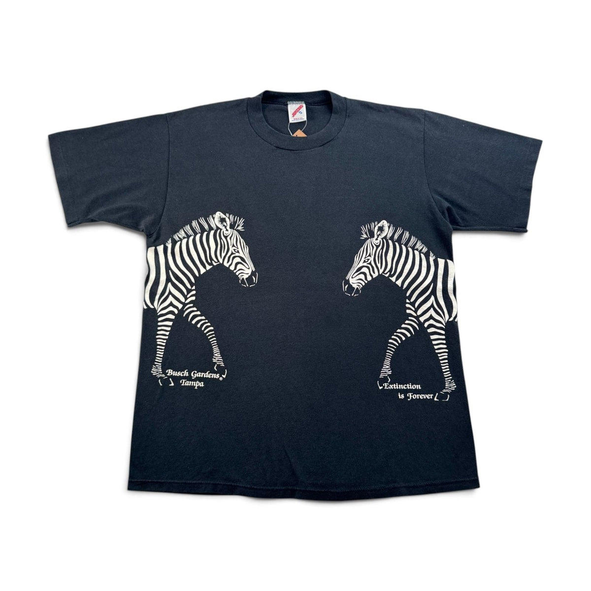 90s シマウマ USA製 Tシャツ アートT アニマル XL Harlequin シングルステッチ 両面 2604-0236