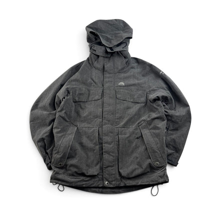 00s NIKE ACG ガーメント マウンテンパーカー シェルジャケット ナイロンジャケット ナイキ スノージャケット テック系 フード着脱式 L グレー 2604-0036